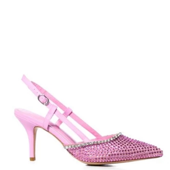 AZALEA WANG ON MY TAB EMBELLISHED SLINGBACK PUMP IN PINK. Spring! Beautiful - Picture 8 of 8